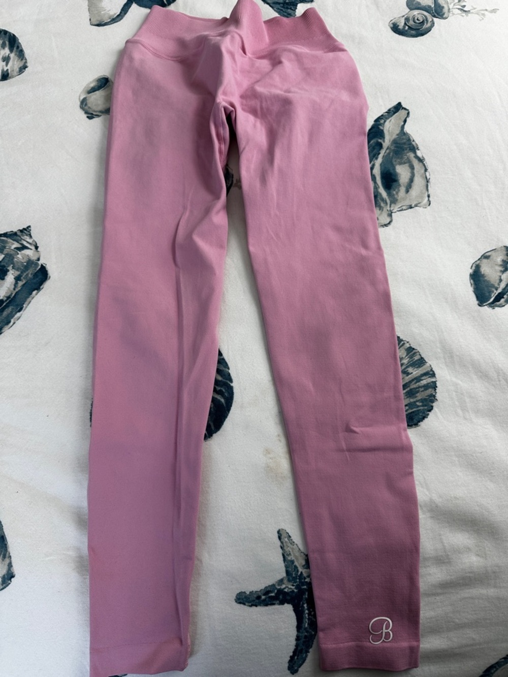 Bombshell Sportswear Dusty Pink Ribbed Leggings Size S